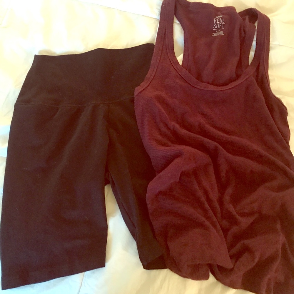 Offer! Aerie tank and bike shorts
